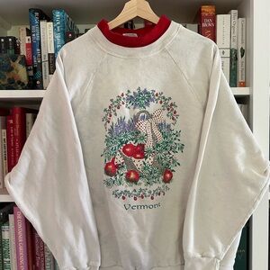 Gopher Sport Sweatshirt Long Sleeve Red Collared Womens Vermont XXL Vtg 90s